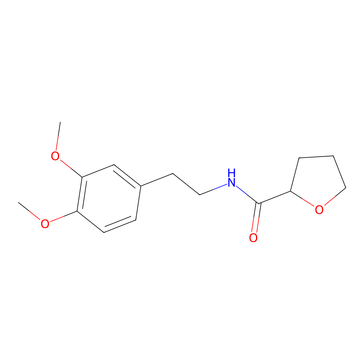 N-[2-(3,4-dimethoxyphenyl)ethyl]tetrahydrofuran-2-carboxamide molecular structure, CAS 135675-23-9