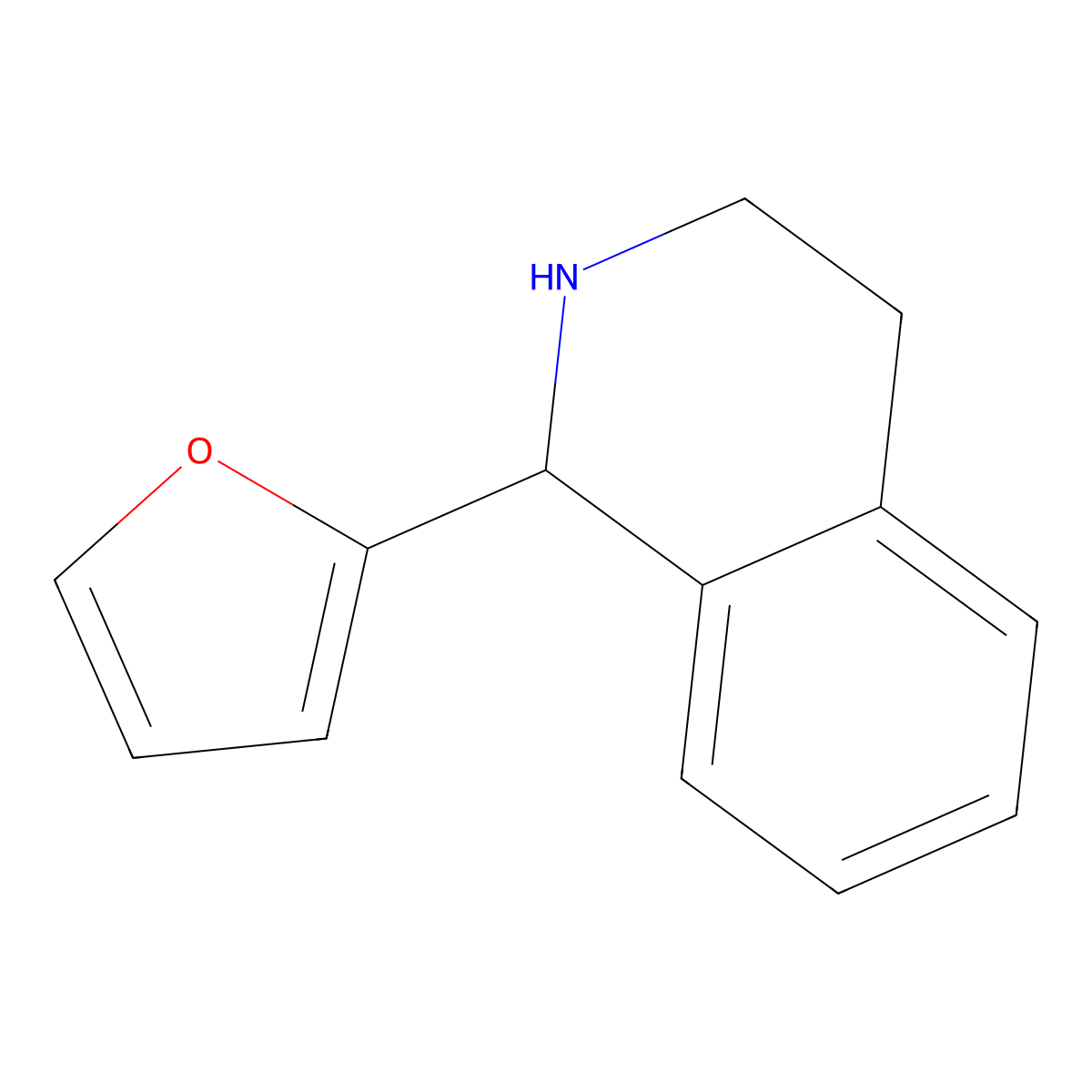 1-Furan-2-yl-1,2,3,4-tetrahydro-isoquinoline molecular structure, CAS 135675-29-5