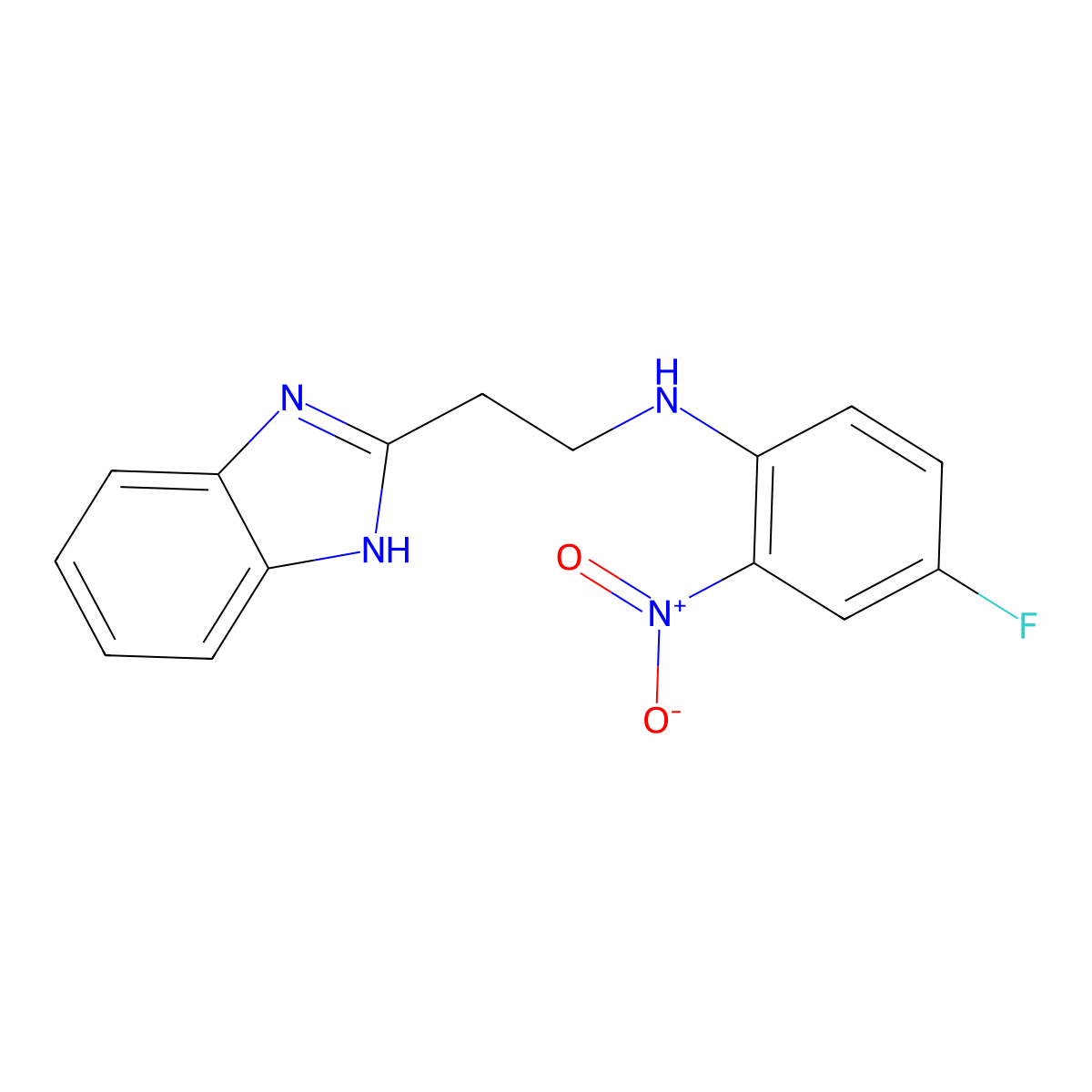 N-[2-(1H-1,3-benzodiazol-2-yl)ethyl]-4-fluoro-2-nitroaniline molecular structure, CAS 1356752-29-8