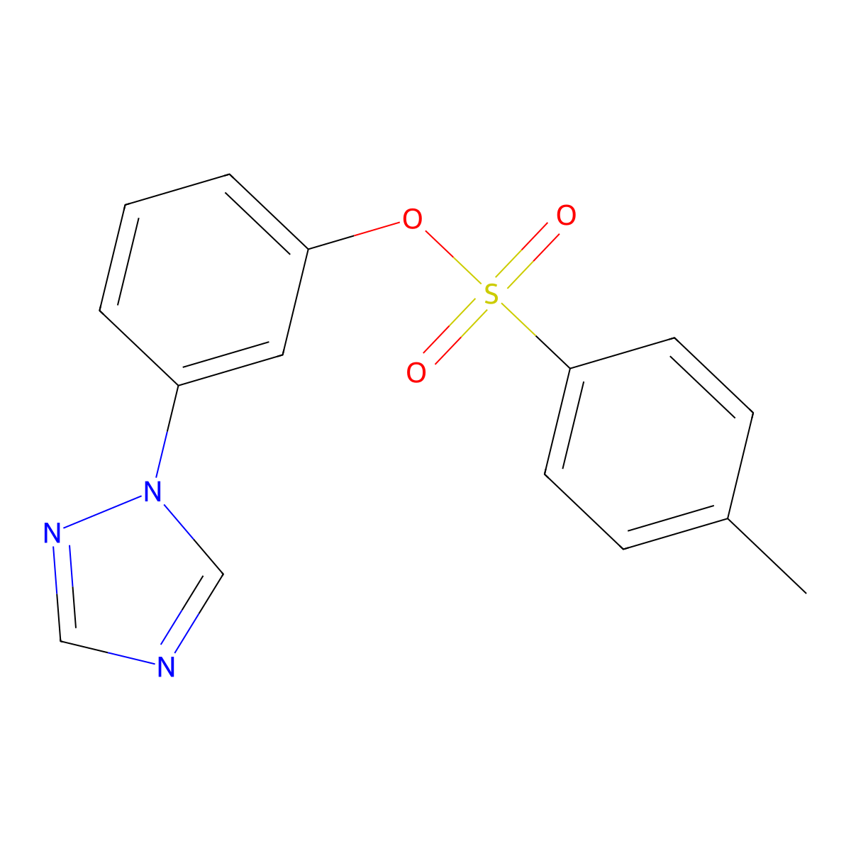 3-(1H-1,2,4-triazol-1-yl)phenyl 4-methylbenzene-1-sulfonate molecular structure, CAS 1356763-61-5