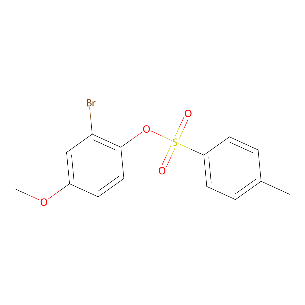 2-Bromo-4-methoxyphenyl 4-methylbenzene-1-sulfonate molecular structure, CAS 135678-30-7