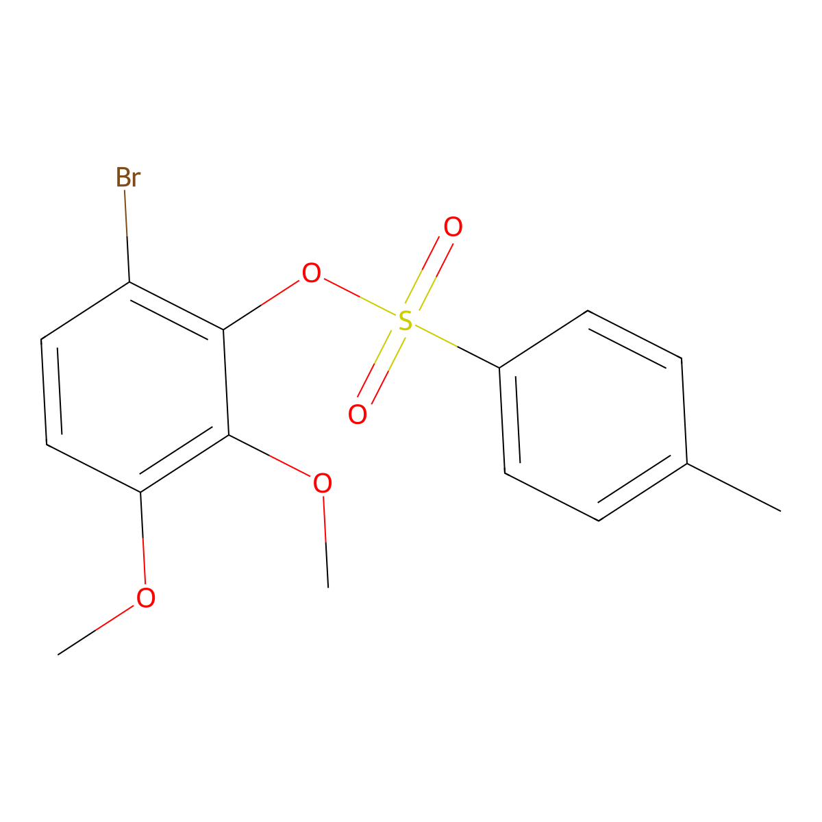 6-Bromo-2,3-dimethoxyphenyl 4-methylbenzene-1-sulfonate molecular structure, CAS 135678-35-2