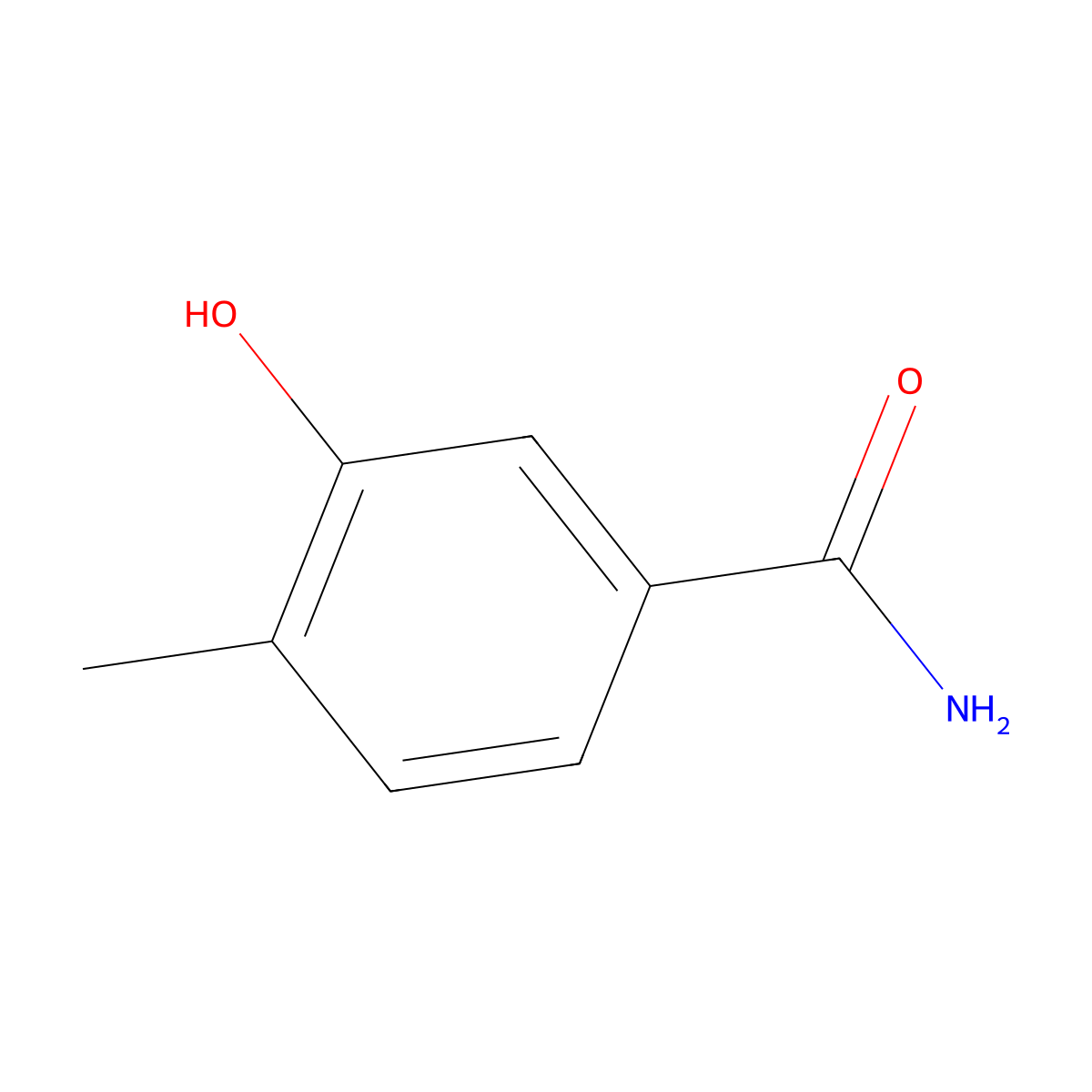 3-Hydroxy-4-methylbenzamide molecular structure, CAS 135679-95-7