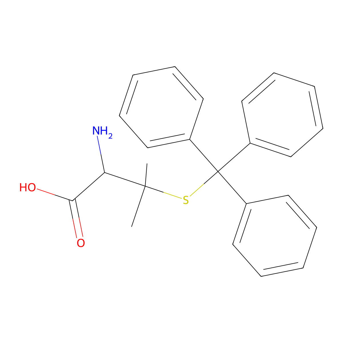 H-Pen(trt)-OH molecular structure, CAS 135681-66-2