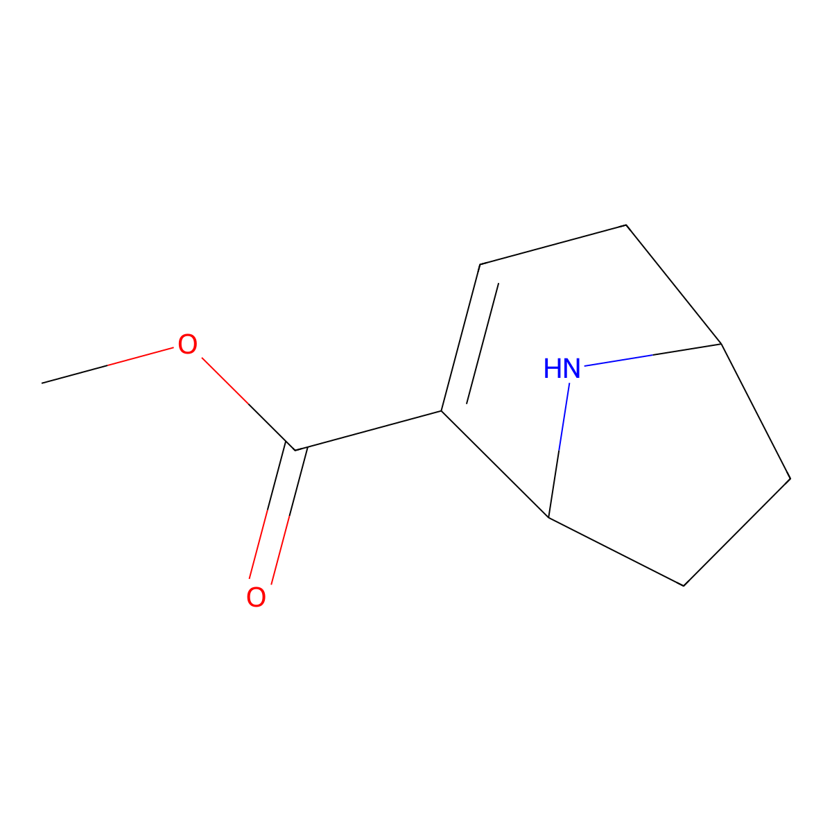 Methyl 8-azabicyclo[3.2.1]oct-2-ene-2-carboxylate molecular structure, CAS 135682-88-1