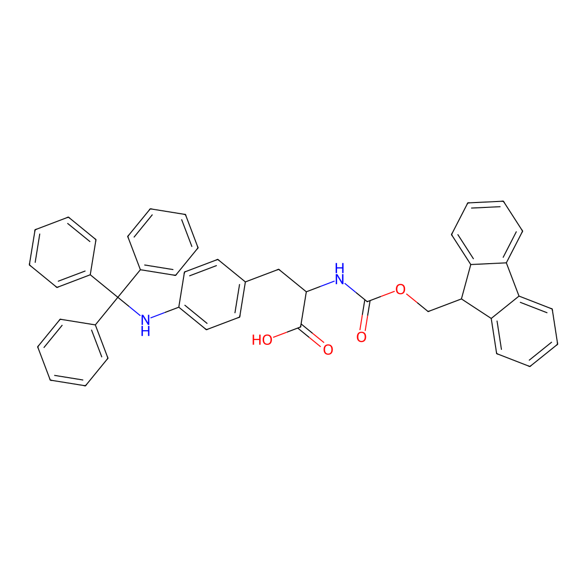 Fmoc-4-Aph(Trt)-OH molecular structure, CAS 1356823-05-6