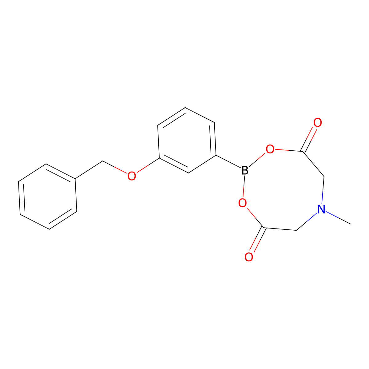 3-Benzyloxyphenylboronic acid MIDA ester molecular structure, CAS 1356823-23-8