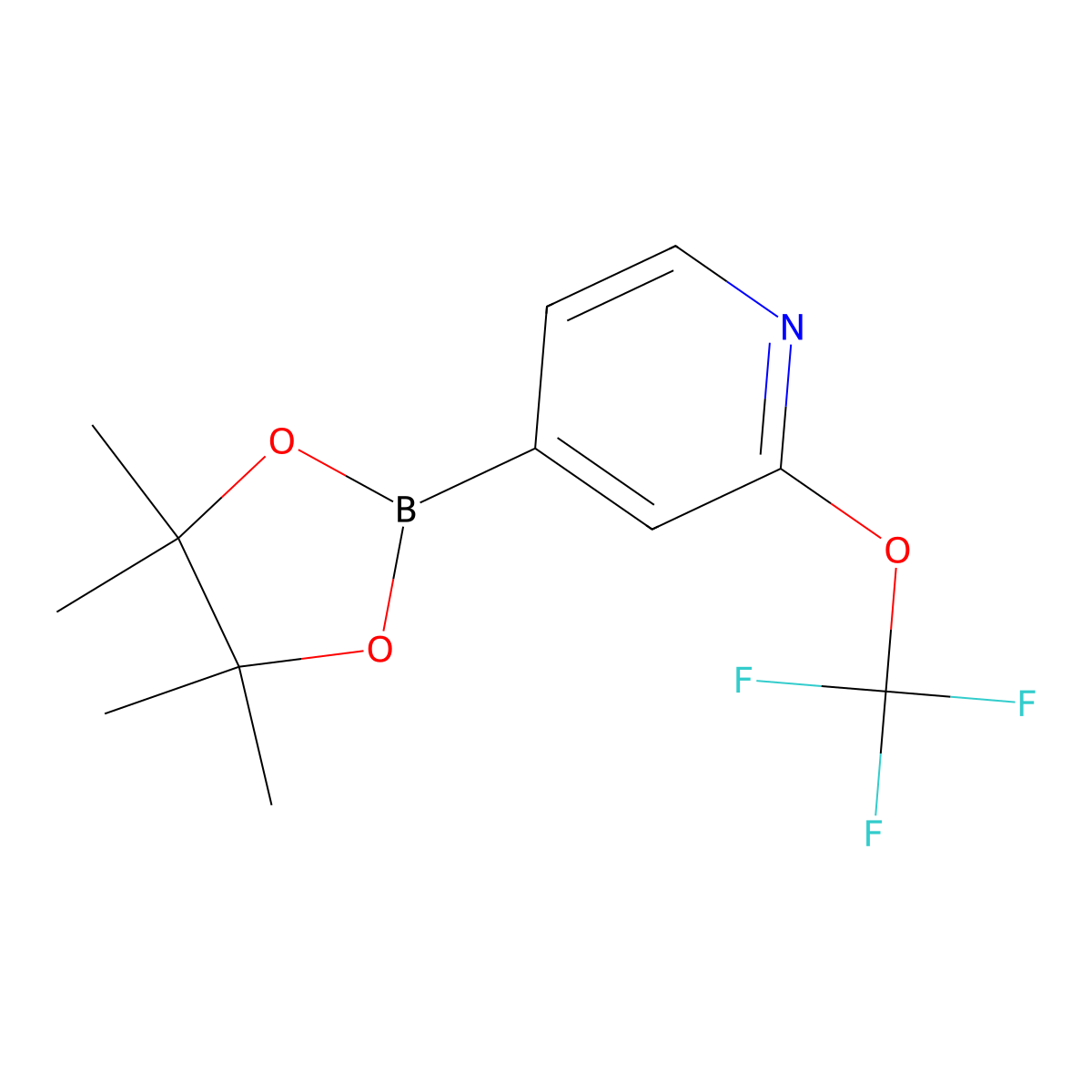 4-(4,4,5,5-tetraMethyl-1,3,2-dioxaborolan-2-yl)-2-(trifluoroMethoxy)pyridine molecular structure, CAS 1356832-52-4