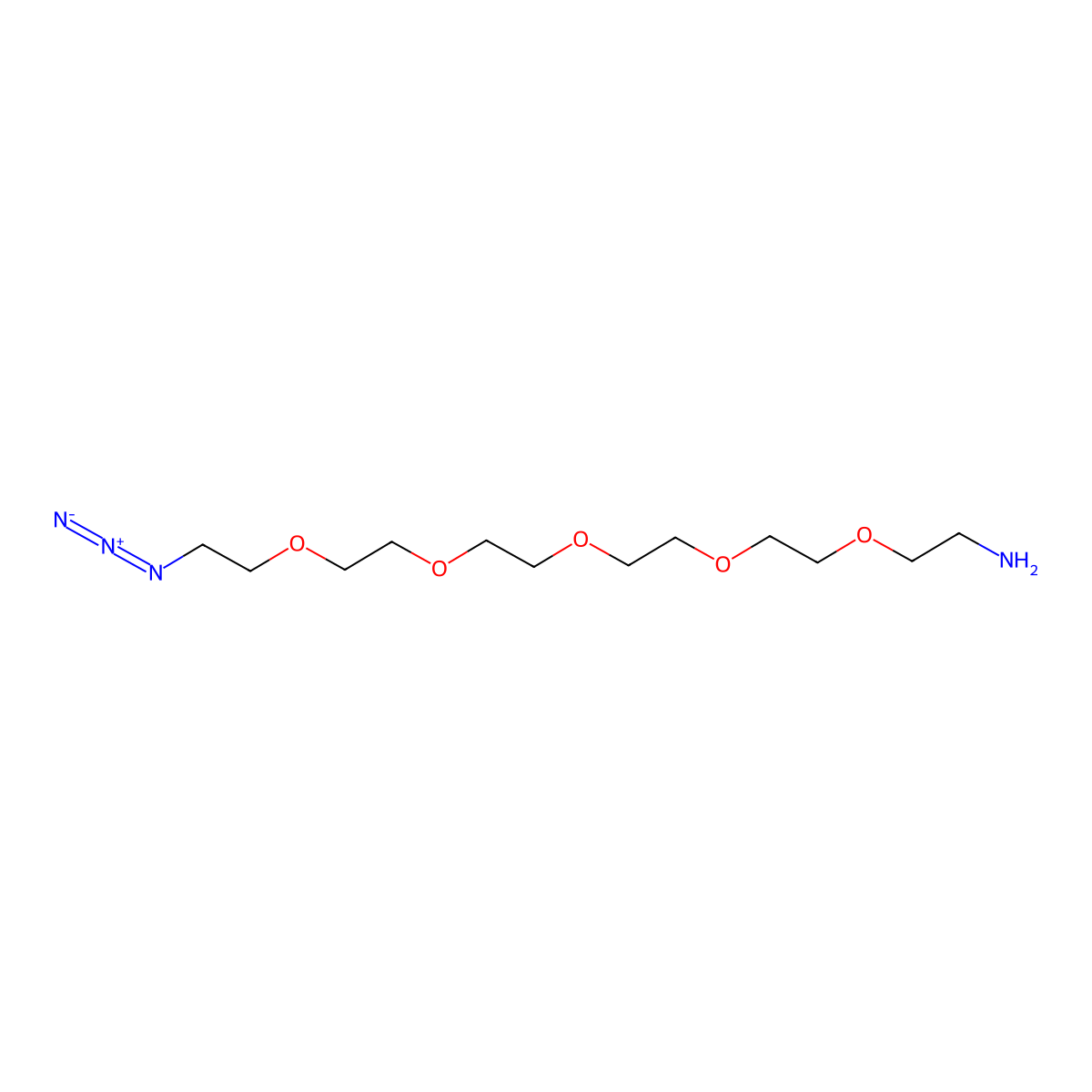 17-Azido-3,6,9,12,15-pentaoxaheptadecan-1-amine molecular structure, CAS 1356847-94-3