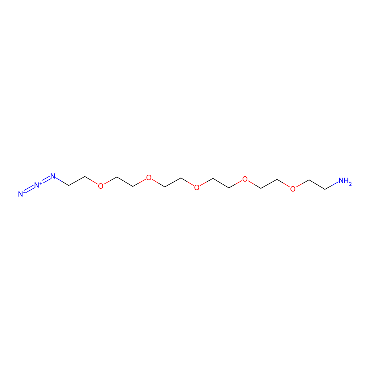 17-Azido-3,6,9,12,15-pentaoxaheptadecan-1-amine molecular structure, CAS 1356847-94-3