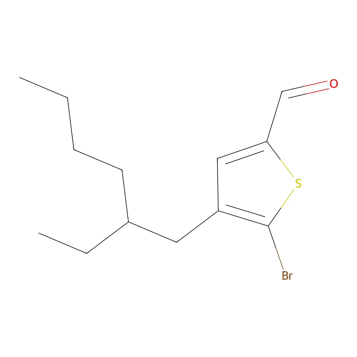 5-Bromo-4-(2-ethylhexyl)-2-thiophenecarboxaldehyde molecular structure, CAS 1356861-54-5