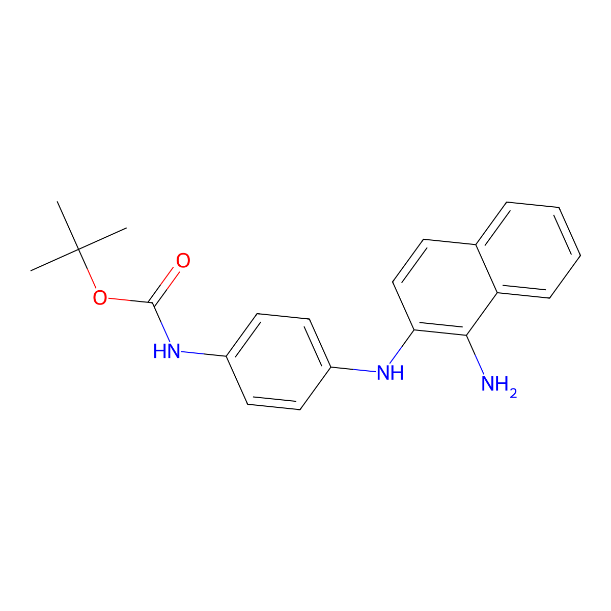 tert-Butyl (4-((1-aminonaphthalen-2-yl)amino)phenyl)carbamate molecular structure, CAS 1356863-57-4