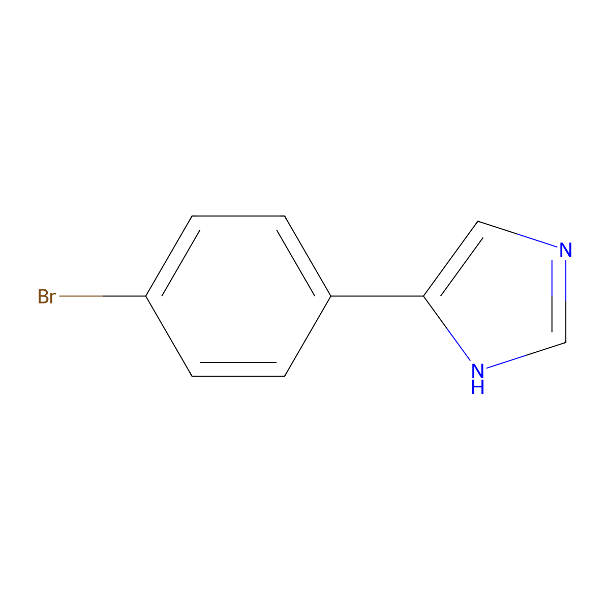 4-(4-Bromophenyl)-1H-imidazole molecular structure, CAS 13569-96-5