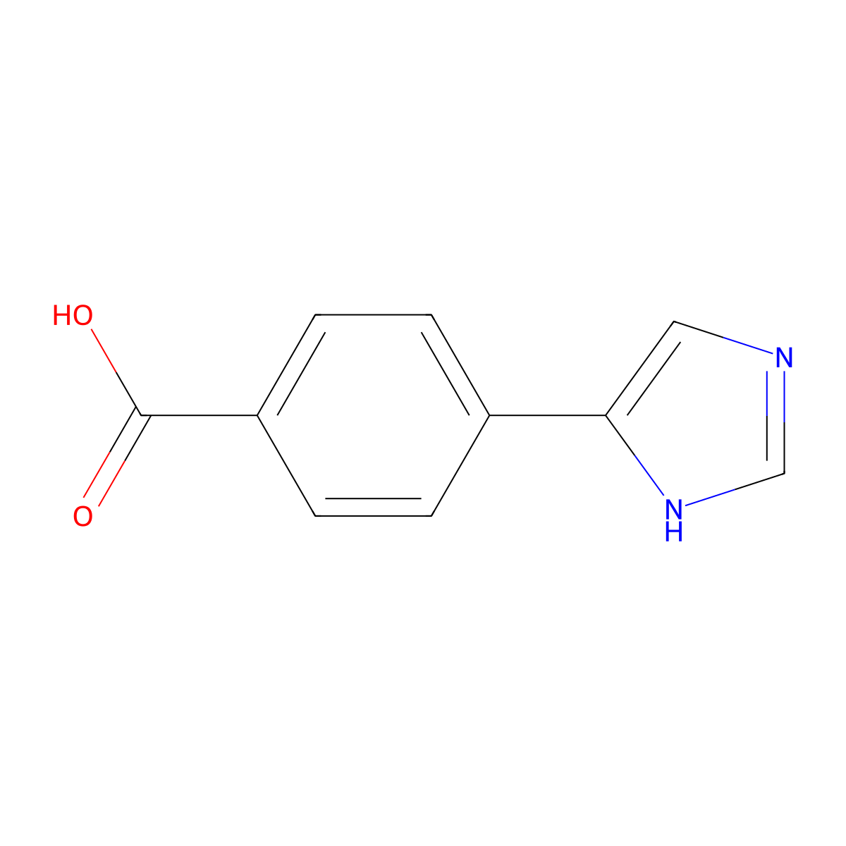4-(1H-Imidazol-4-yl)benzoic acid molecular structure, CAS 13569-97-6