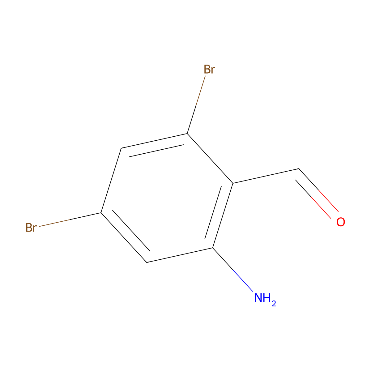 2-Amino-4,6-dibromobenzaldehyde molecular structure, CAS 135690-29-8