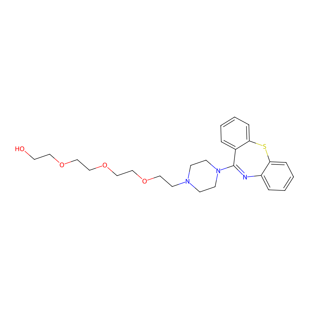 2-[2-[2-[2-(4-Dibenzo[b,f][1,4]thiazepin-11-yl-1-piperazinyl)ethoxy]ethoxy]ethoxy]ethanol molecular structure, CAS 1356906-17-6