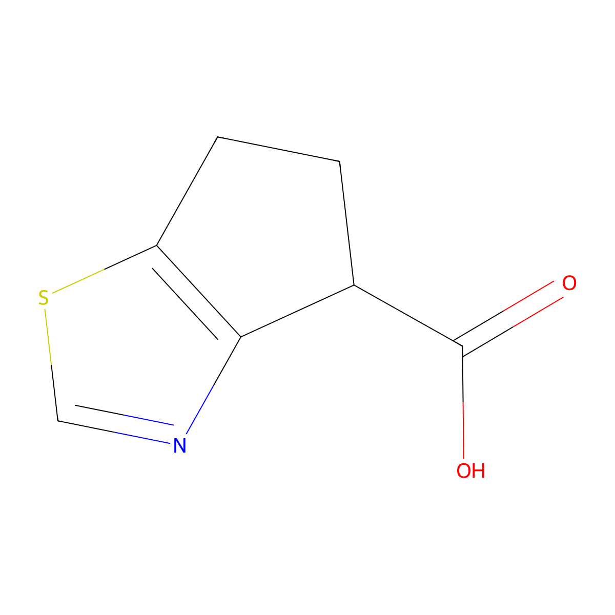 5,6-Dihydro-4H-cyclopenta[d]thiazole-4-carboxylic acid molecular structure, CAS 1356920-29-0