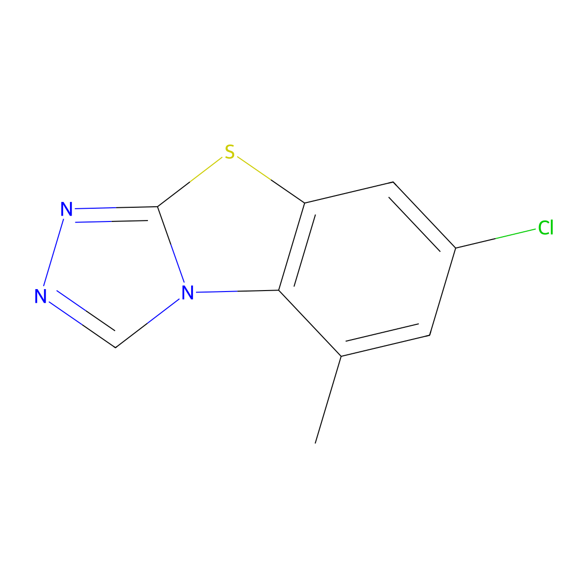 7-Chloro-5-methyl-1,2,4-triazolo[3,4-b]benzothiazole molecular structure, CAS 1356928-66-9