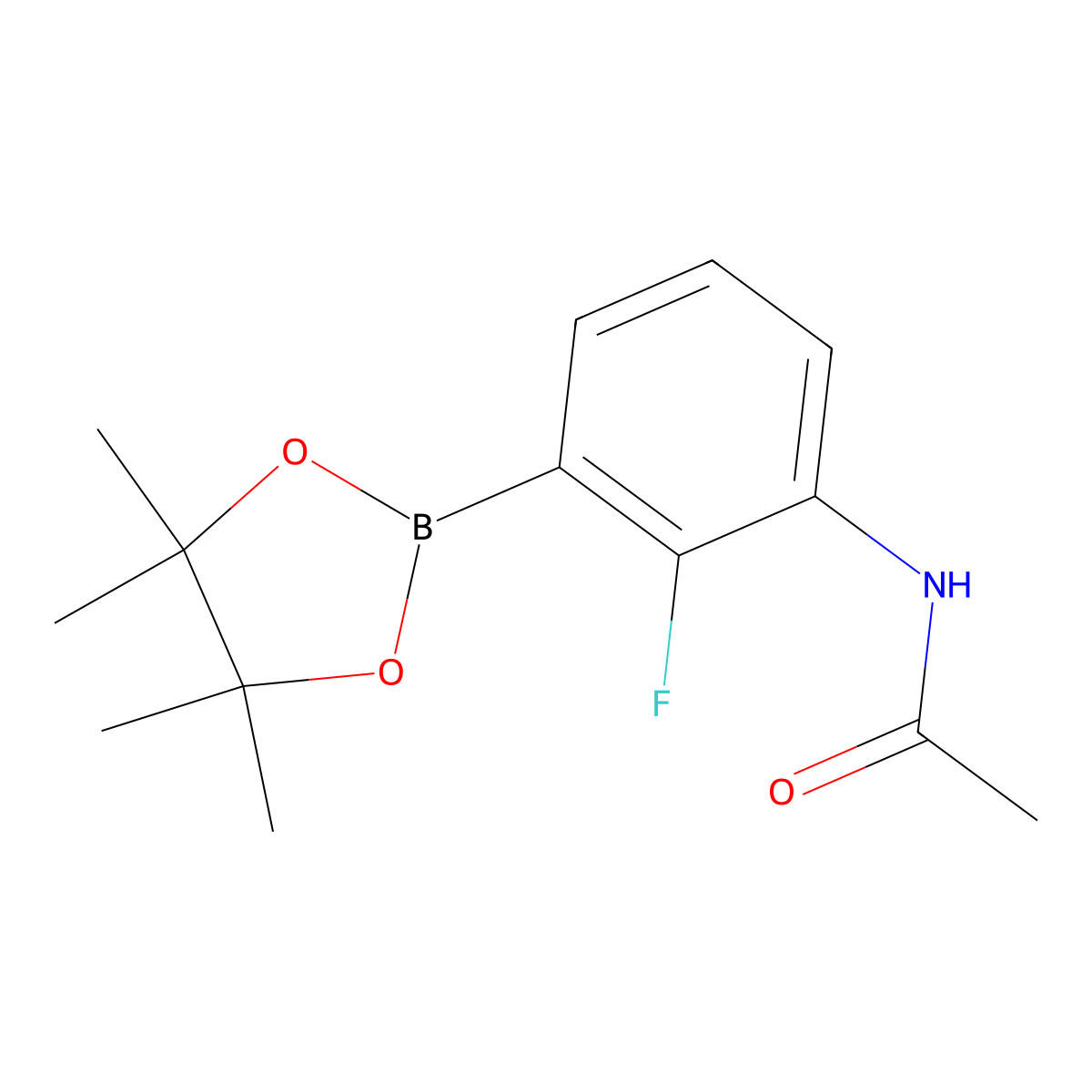 N-[2-fluoro-3-(4,4,5,5-tetramethyl-1,3,2-dioxaborolan-2-yl)phenyl]acetamide molecular structure, CAS 1356943-52-6