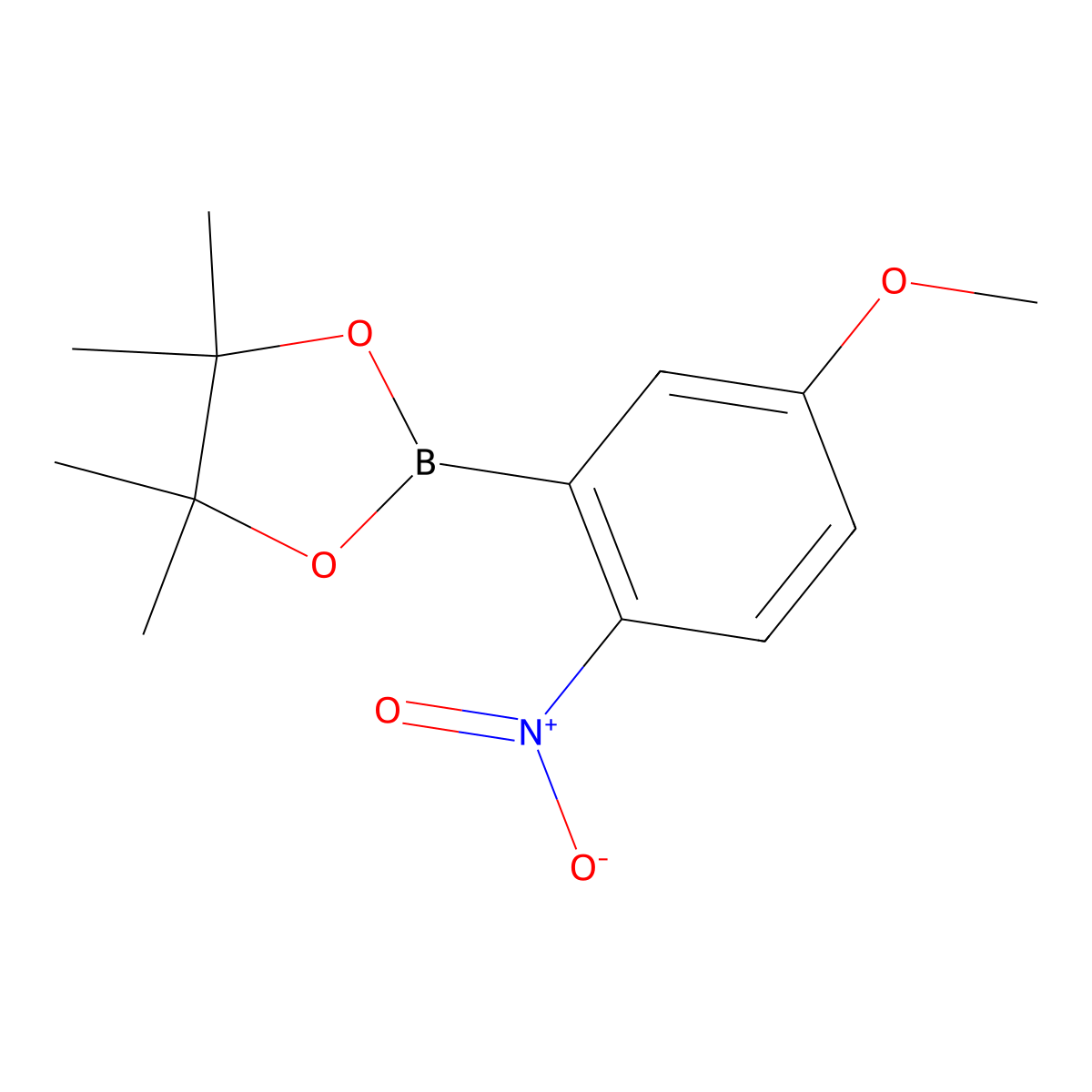 2-(5-Methoxy-2-nitrophenyl)-4,4,5,5-tetramethyl-1,3,2-dioxaborolane molecular structure, CAS 1356943-81-1
