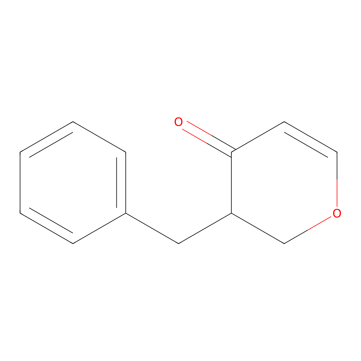 3-Benzyl-2H-pyran-4(3H)-one molecular structure, CAS 135695-92-0