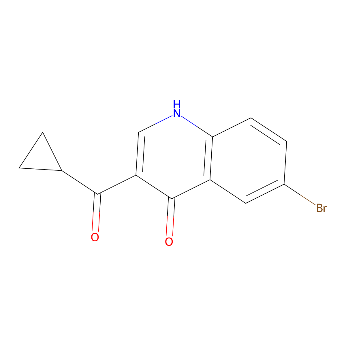 (6-Bromo-4-hydroxyquinolin-3-yl)(cyclopropyl)methanone molecular structure, CAS 1356953-23-5