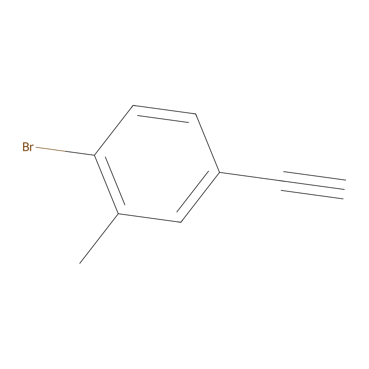 1-Bromo-4-ethynyl-2-methylbenzene molecular structure, CAS 1356958-34-3