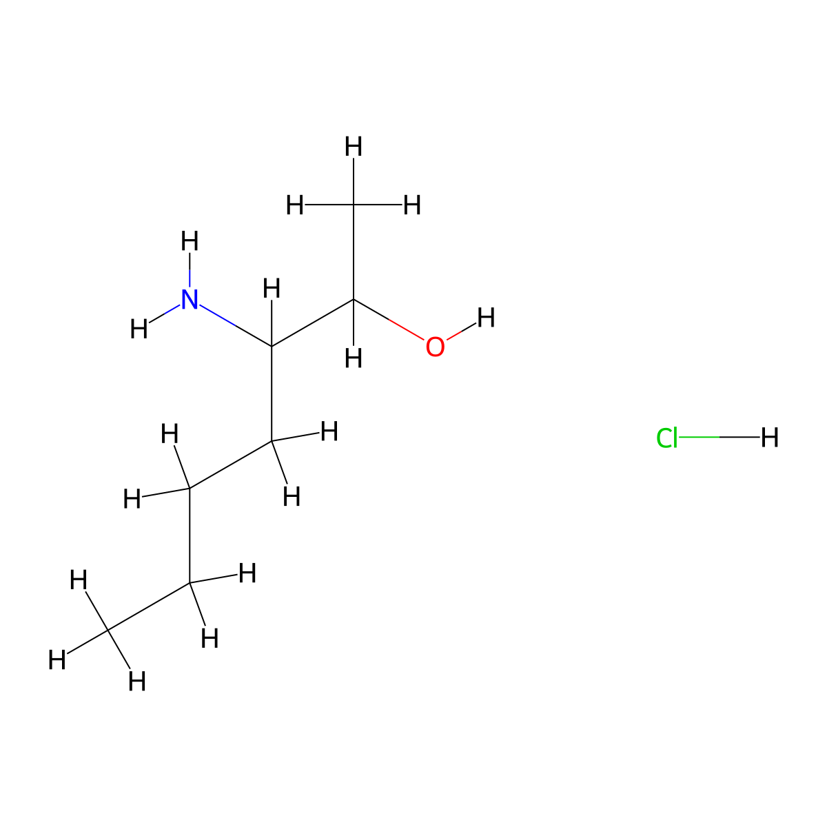 3-Aminoheptan-2-ol hydrochloride molecular structure, CAS 135696-22-9