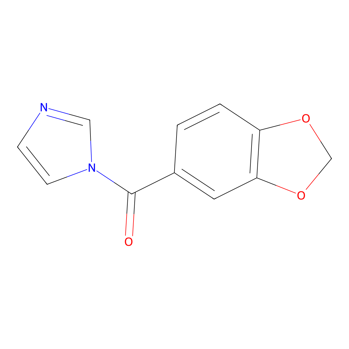 1-(1,3-benzodioxol-5-ylcarbonyl)-1H-imidazole molecular structure, CAS 135696-67-2