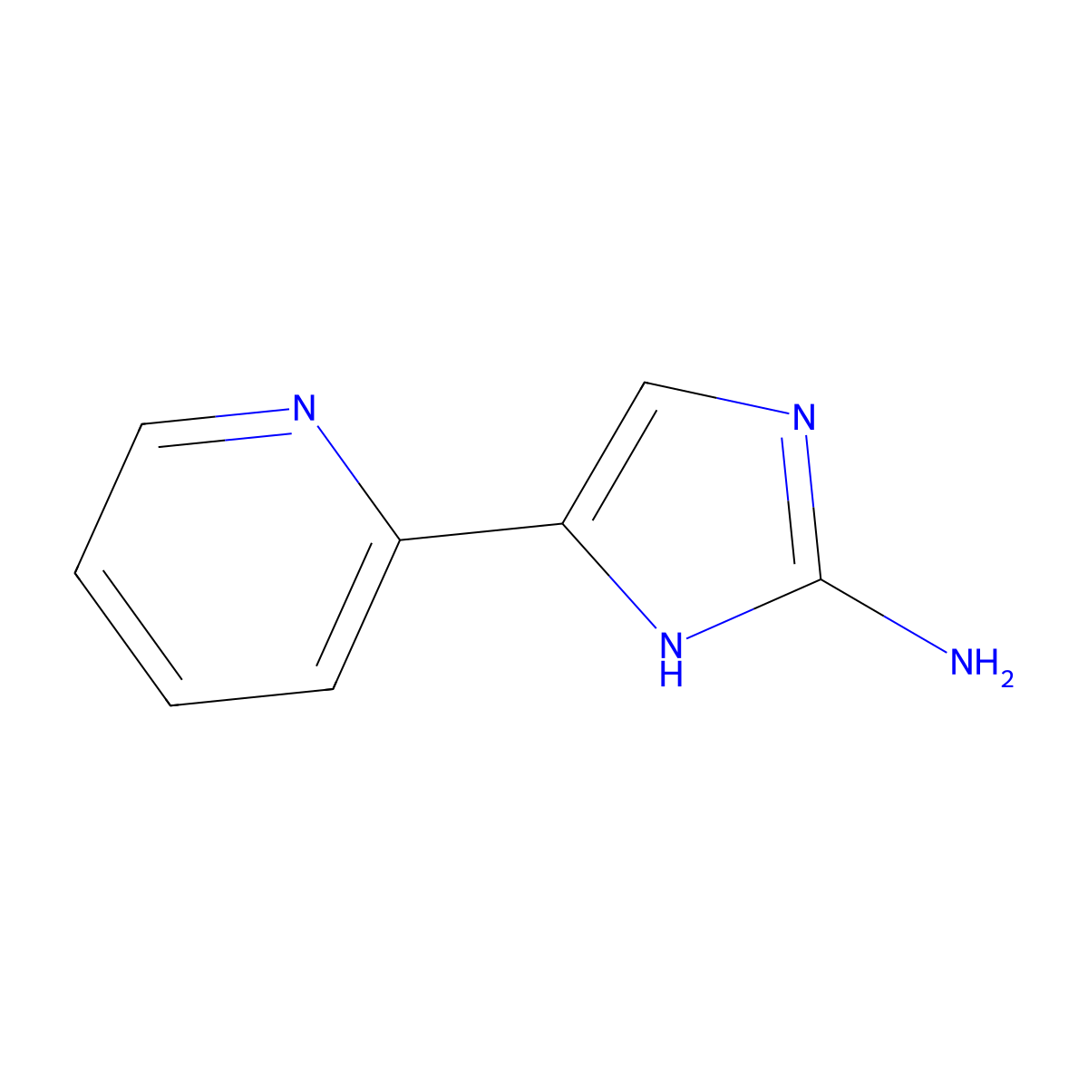 4-(pyridin-2-yl)-1H-imidazol-2-amine molecular structure, CAS 1356994-48-3