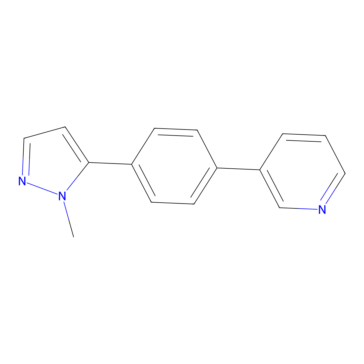 3-[4-(1-Methyl-1H-pyrazol-5-yl)phenyl]pyridine molecular structure, CAS 1356997-37-9