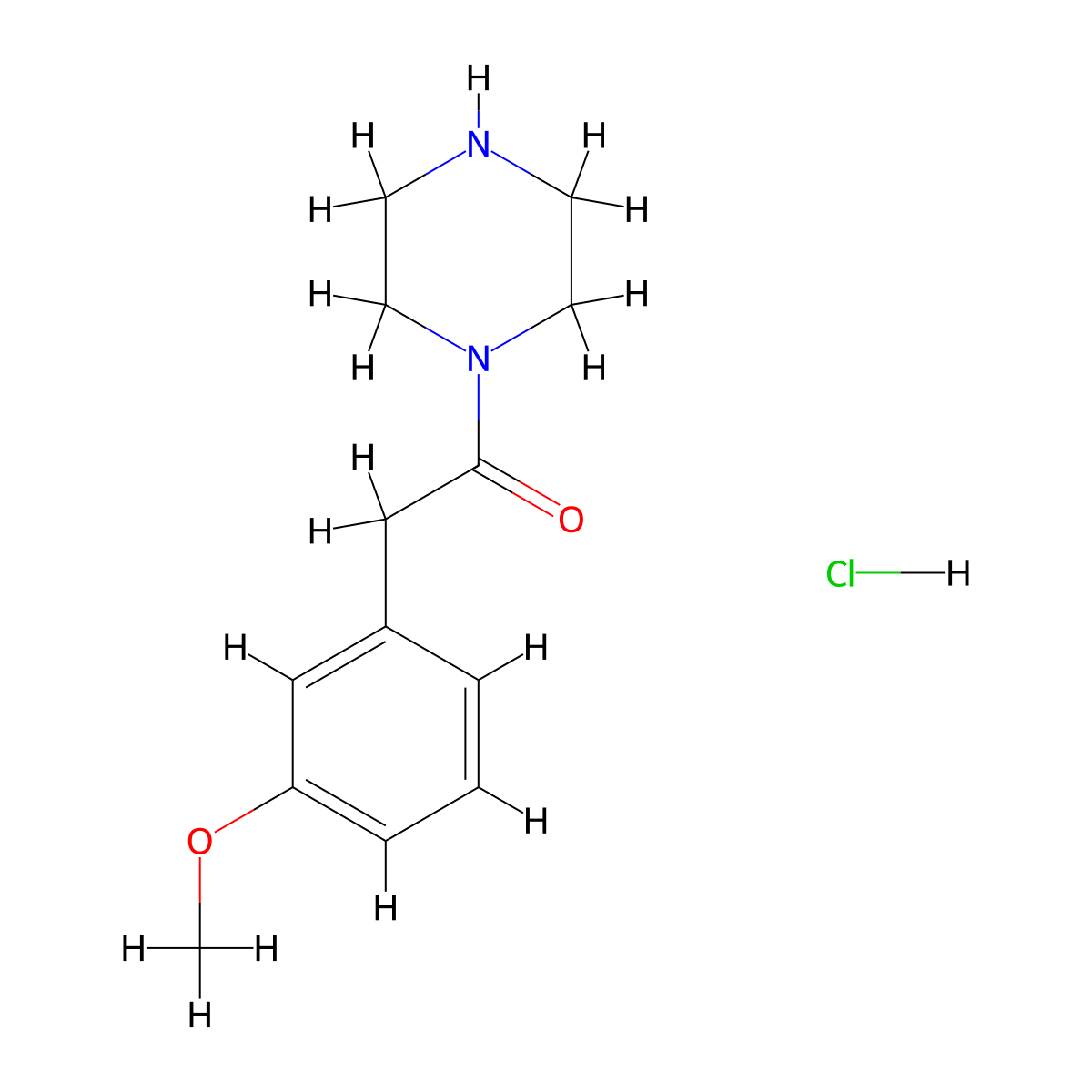 2-(3-Methoxyphenyl)-1-piperazin-1-yl-ethanone;hydrochloride molecular structure, CAS 1356998-47-4