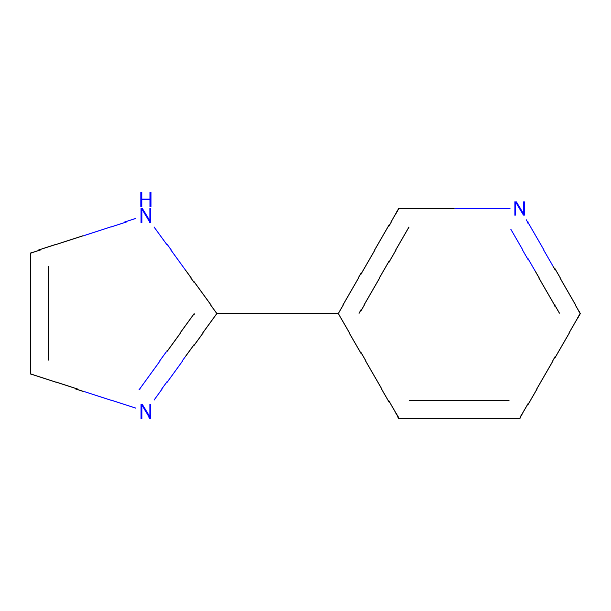 3-(1H-Imidazol-2-yl)pyridine molecular structure, CAS 13570-00-8