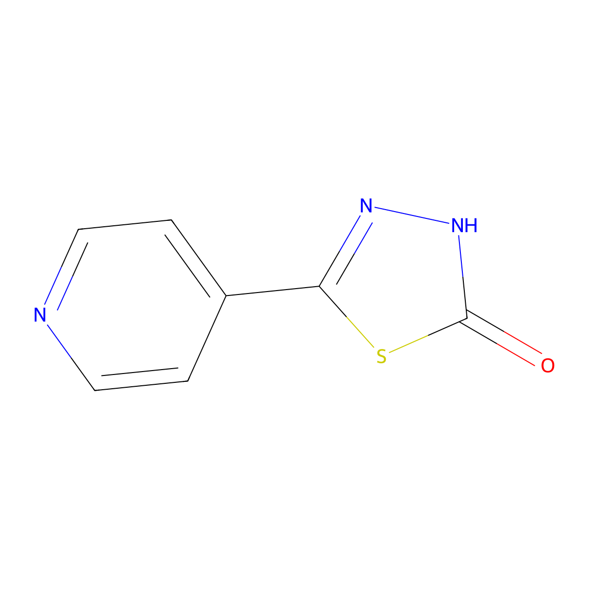 5-(Pyridin-4-yl)-2,3-dihydro-1,3,4-thiadiazol-2-one molecular structure, CAS 13570-31-5