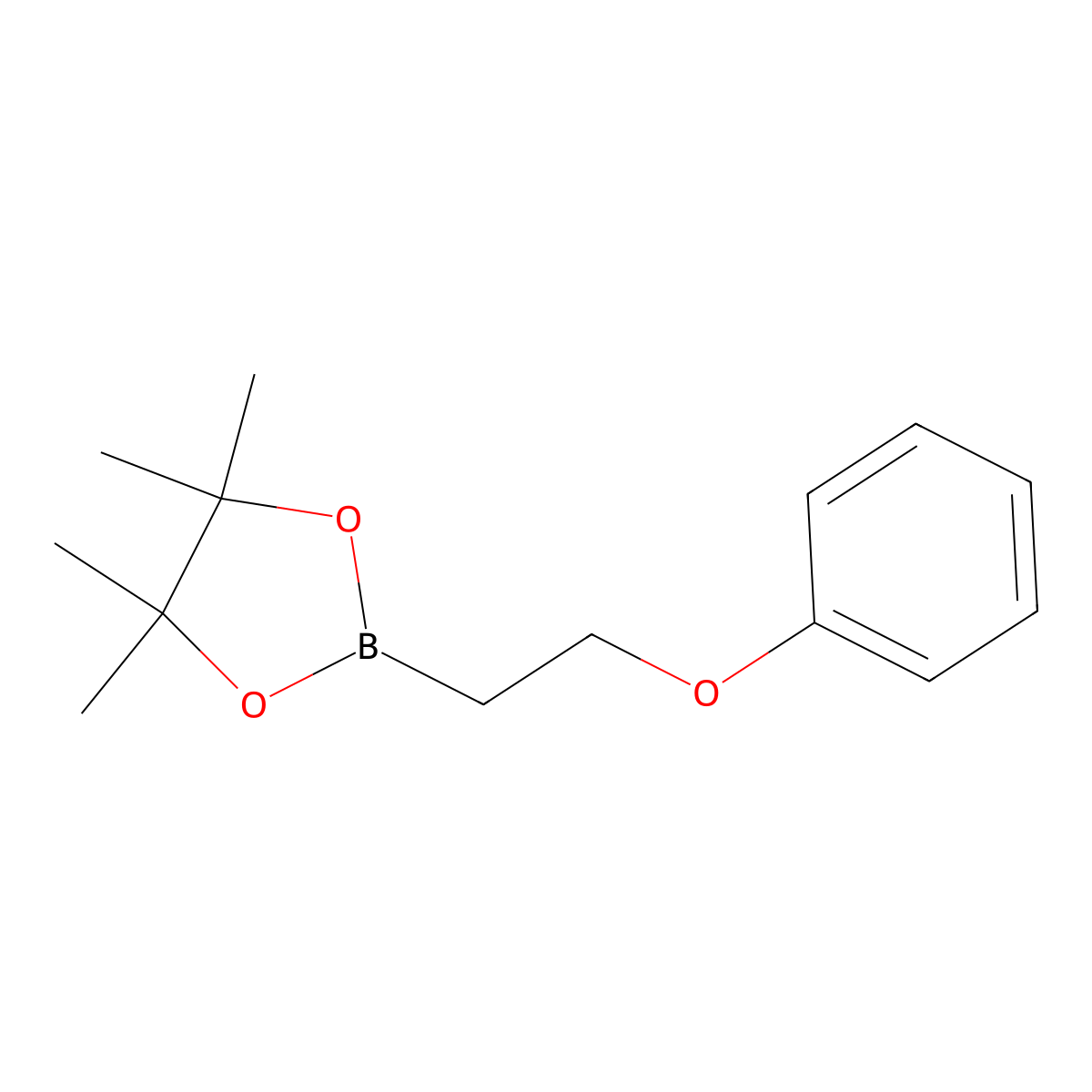 4,4,5,5-Tetramethyl-2-(2-phenoxyethyl)-1,3,2-dioxaborolane molecular structure, CAS 1357000-38-4