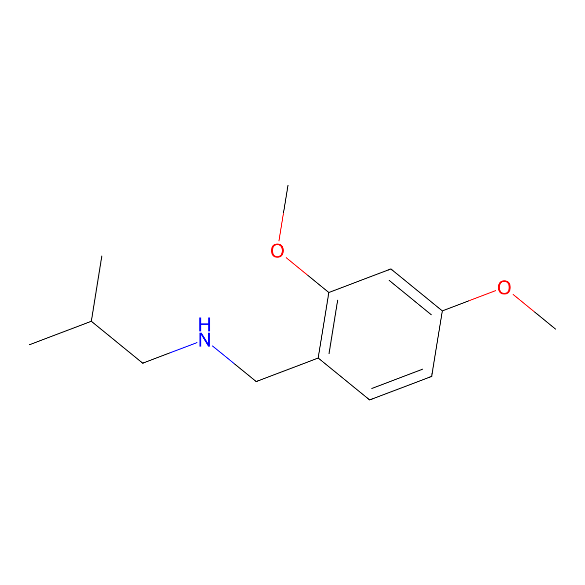 [(2,4-Dimethoxyphenyl)methyl](2-methylpropyl)amine molecular structure, CAS 135701-58-5