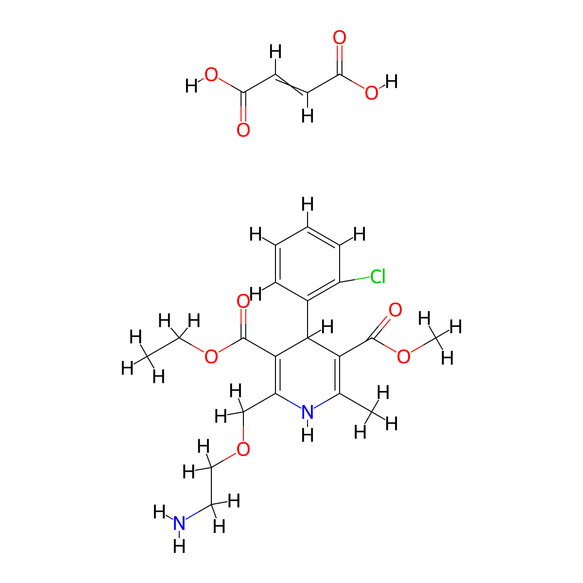 Amlodipine (maleate) molecular structure, CAS 1357024-06-6