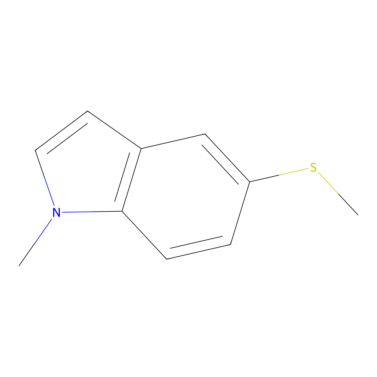 1-Methyl-5-(methylthio)-1H-indole molecular structure, CAS 135704-57-3