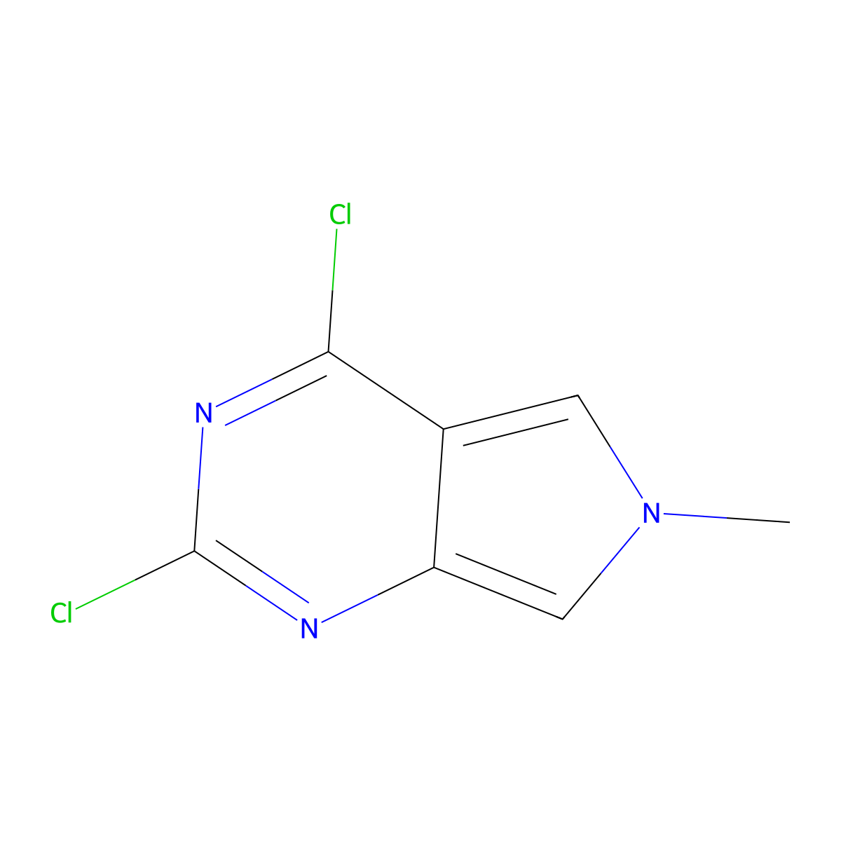2,4-dichloro-6-methyl-6H-pyrrolo[3,4-d]pyrimidine molecular structure, CAS 1357086-92-0