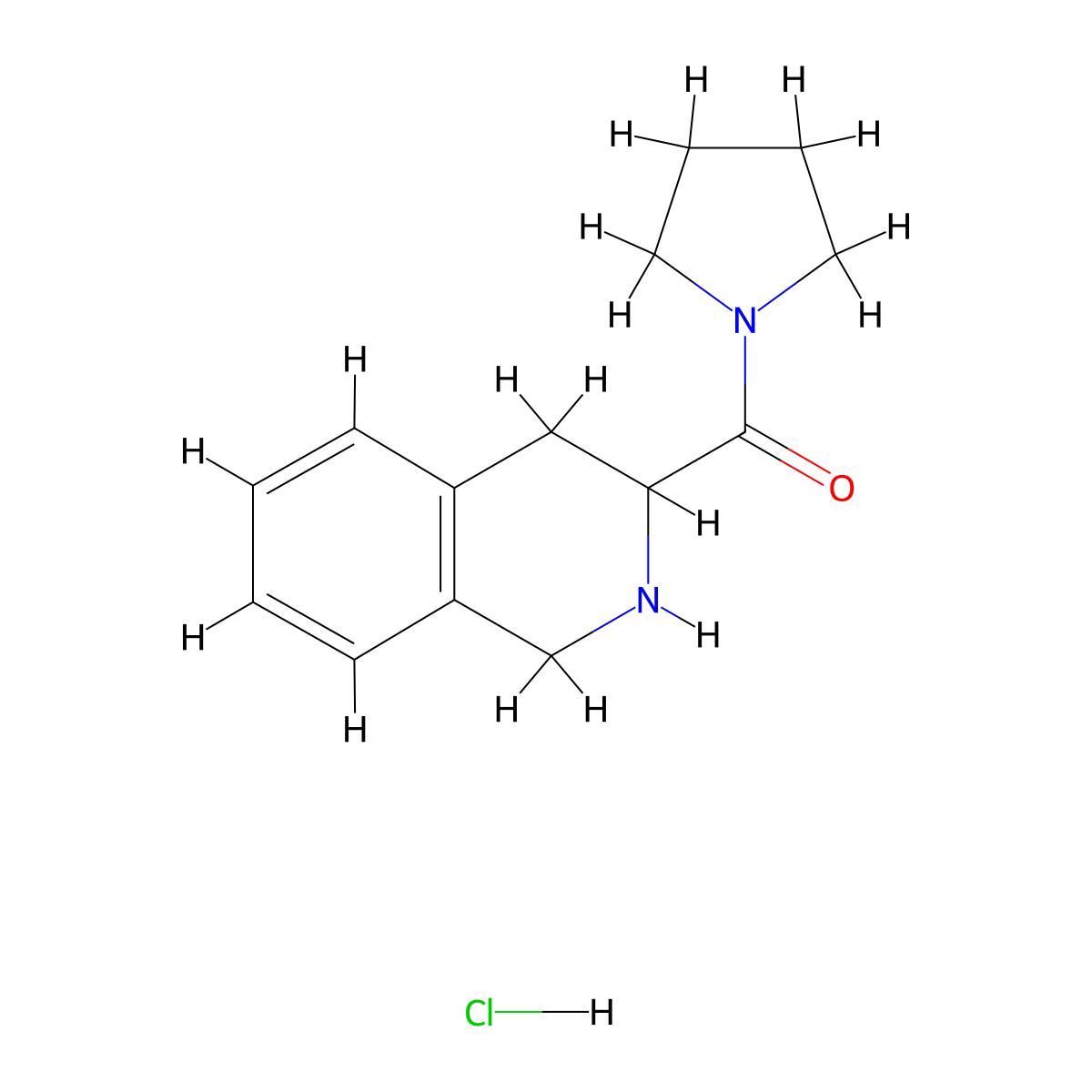 3-(Pyrrolidine-1-carbonyl)-1,2,3,4-tetrahydroisoquinoline hydrochloride molecular structure, CAS 135709-67-0