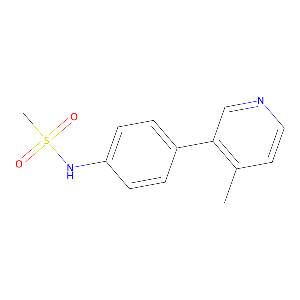 N-[4-(4-methyl-3-pyridinyl)phenyl]methanesulfonamide molecular structure, CAS 1357093-22-1