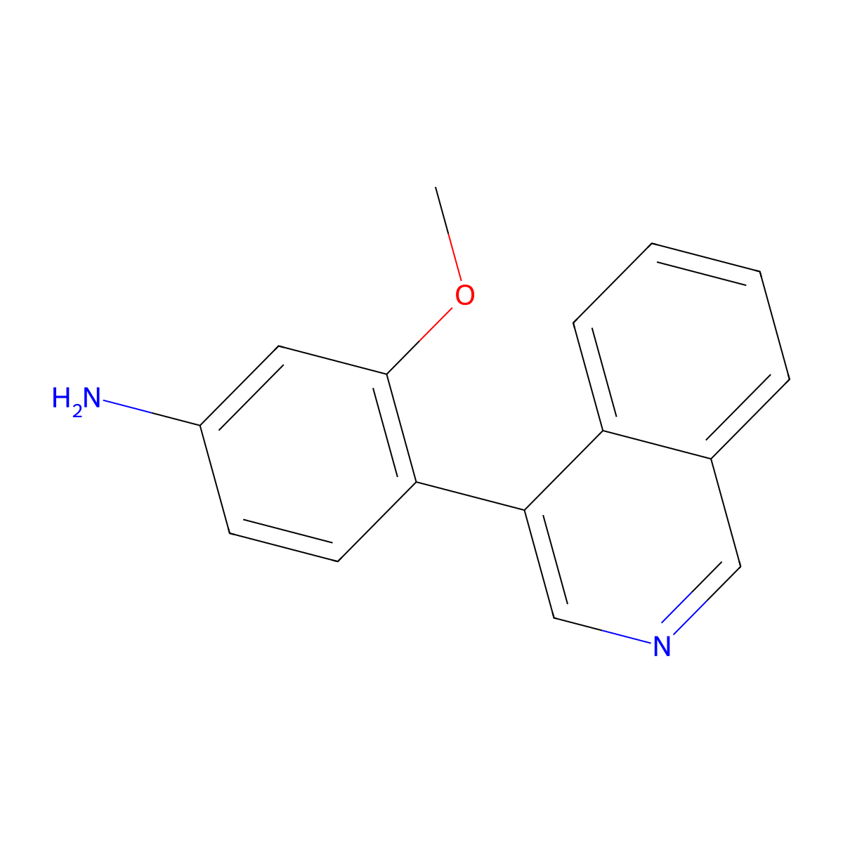 4-Isoquinolin-4-yl-3-methoxyaniline molecular structure, CAS 1357094-79-1