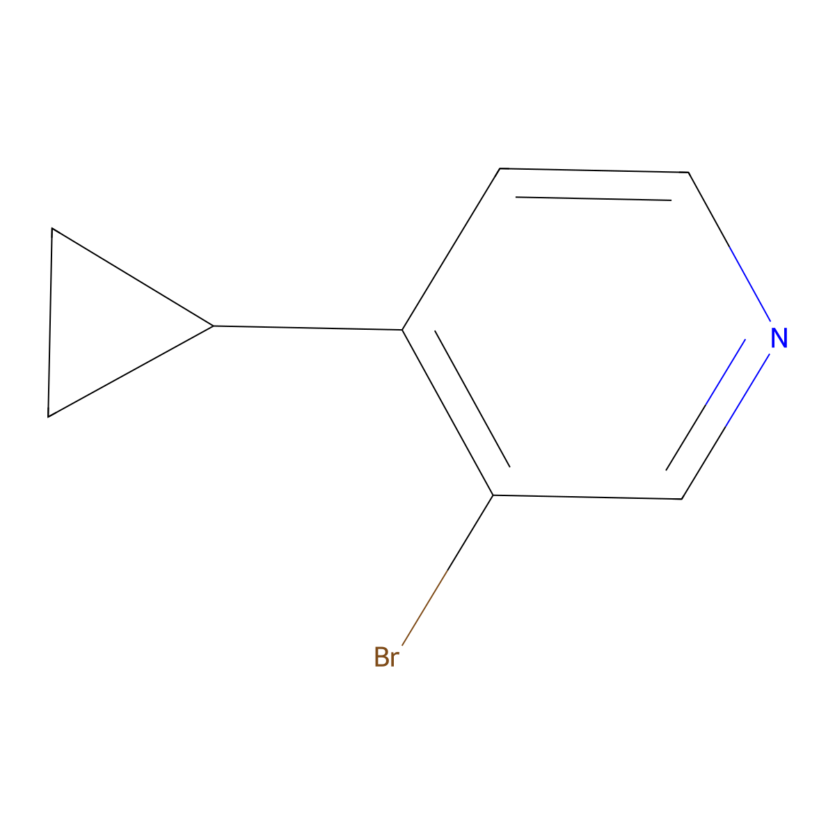 3-Bromo-4-cyclopropylpyridine molecular structure, CAS 1357094-98-4