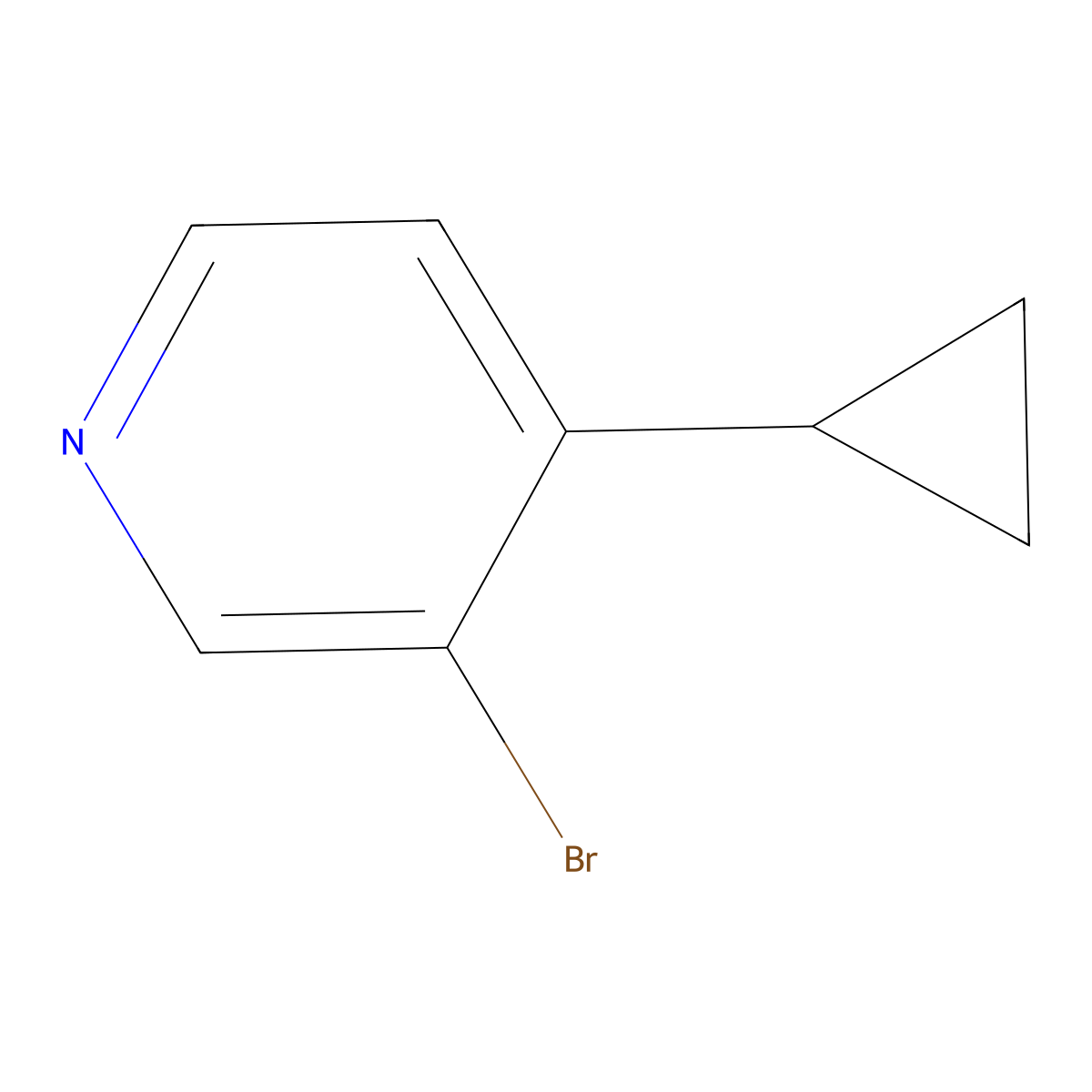 3-Bromo-4-cyclopropylpyridine molecular structure, CAS 1357094-98-4