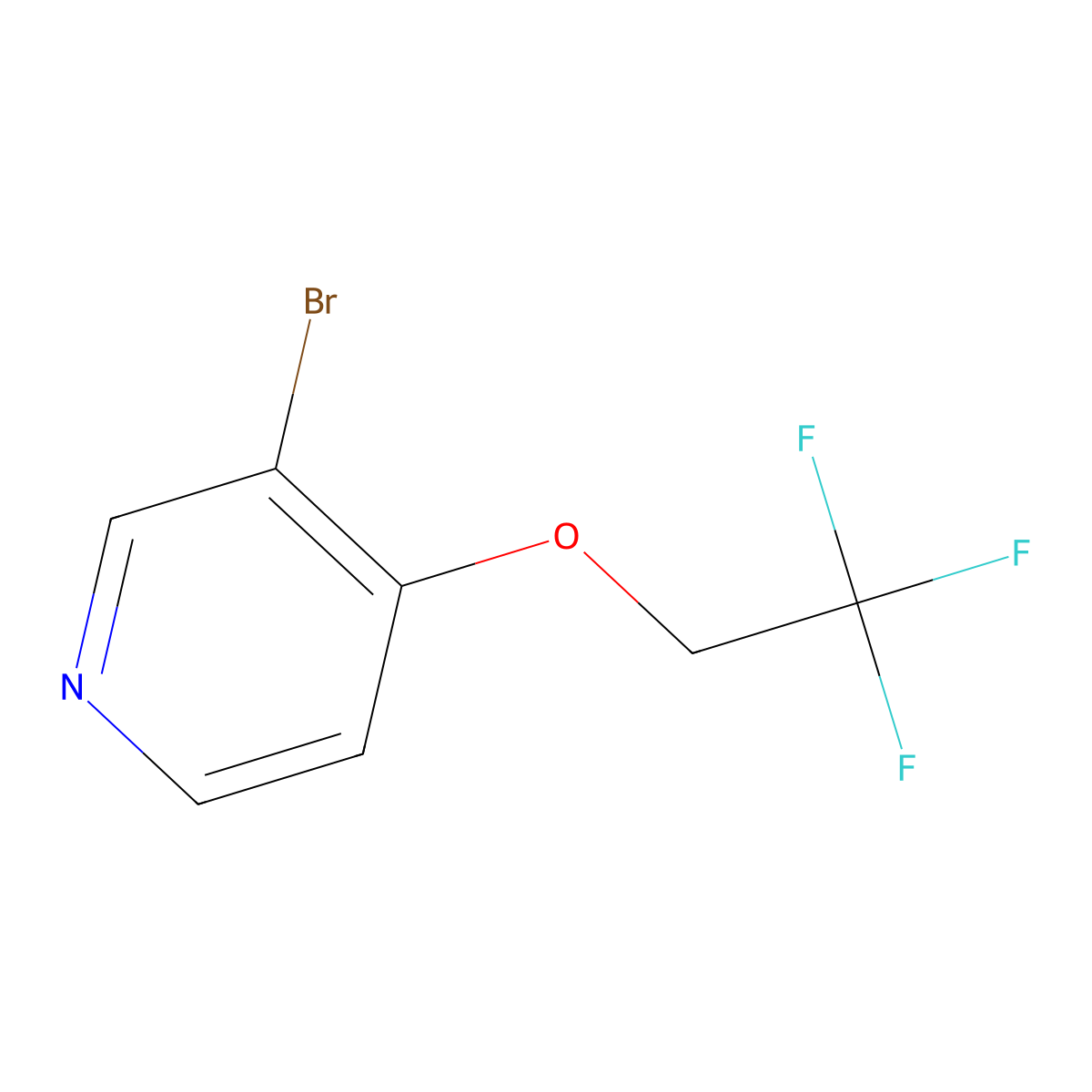 3-Bromo-4-(2,2,2-trifluoroethoxy)pyridine molecular structure, CAS 1357095-12-5