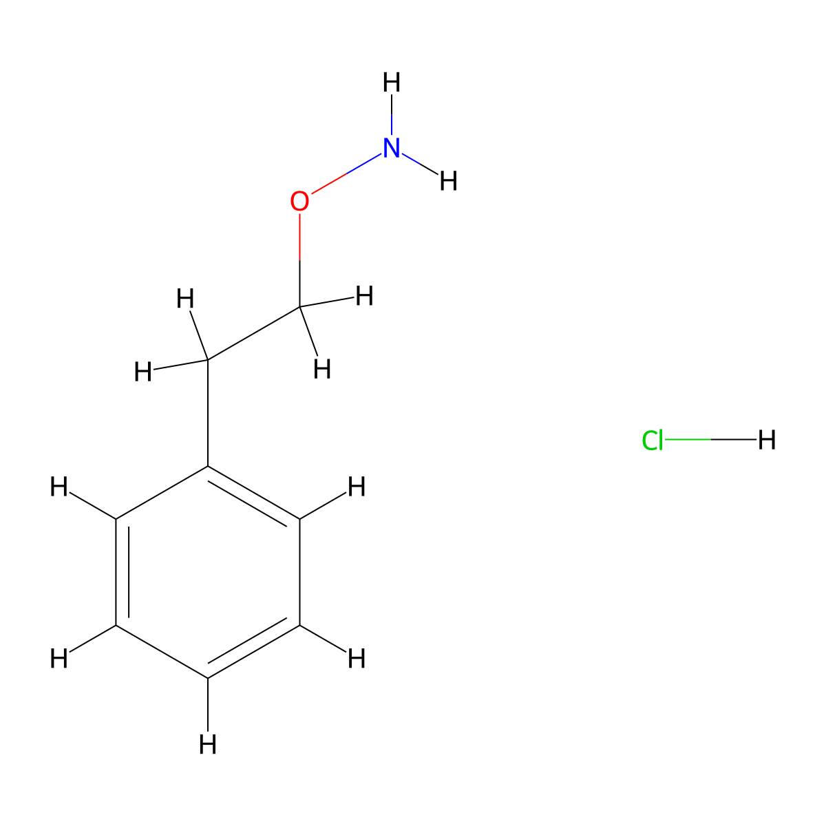 Hydroxylamine, O-phenethyl-, hydrochloride molecular structure, CAS 13571-04-5