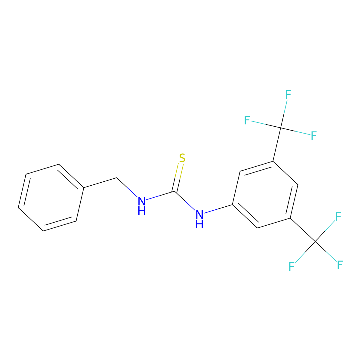 1-Benzyl-3-[3,5-bis(trifluoromethyl)phenyl]thiourea molecular structure, CAS 13571-44-3