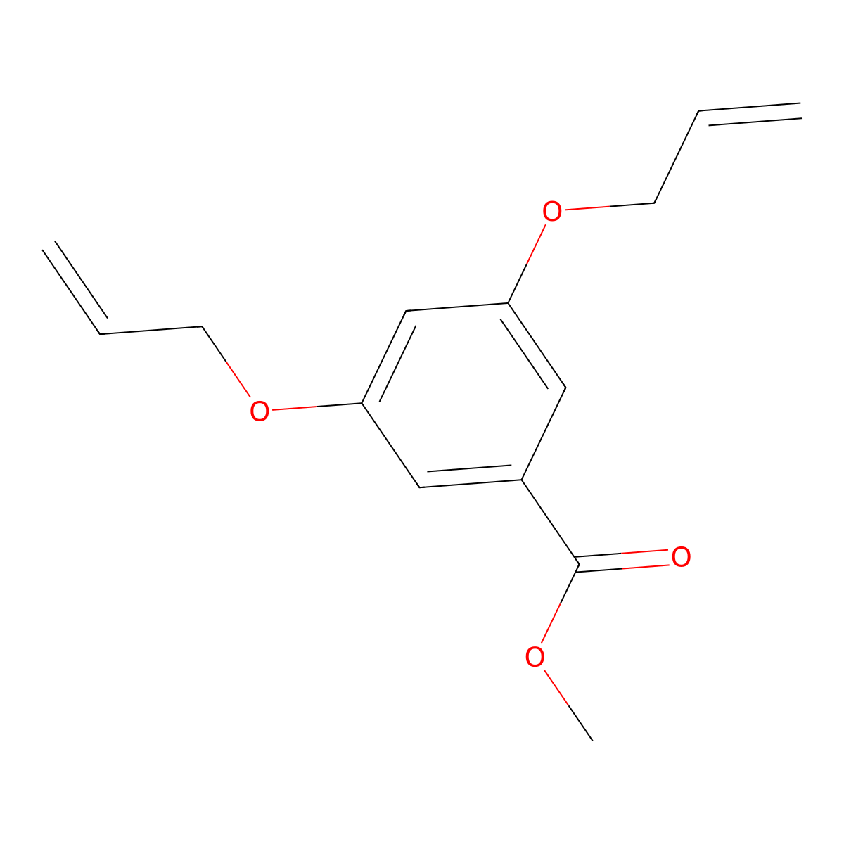 Methyl 3,5-bis(allyloxy)benzenecarboxylate molecular structure, CAS 135710-38-2