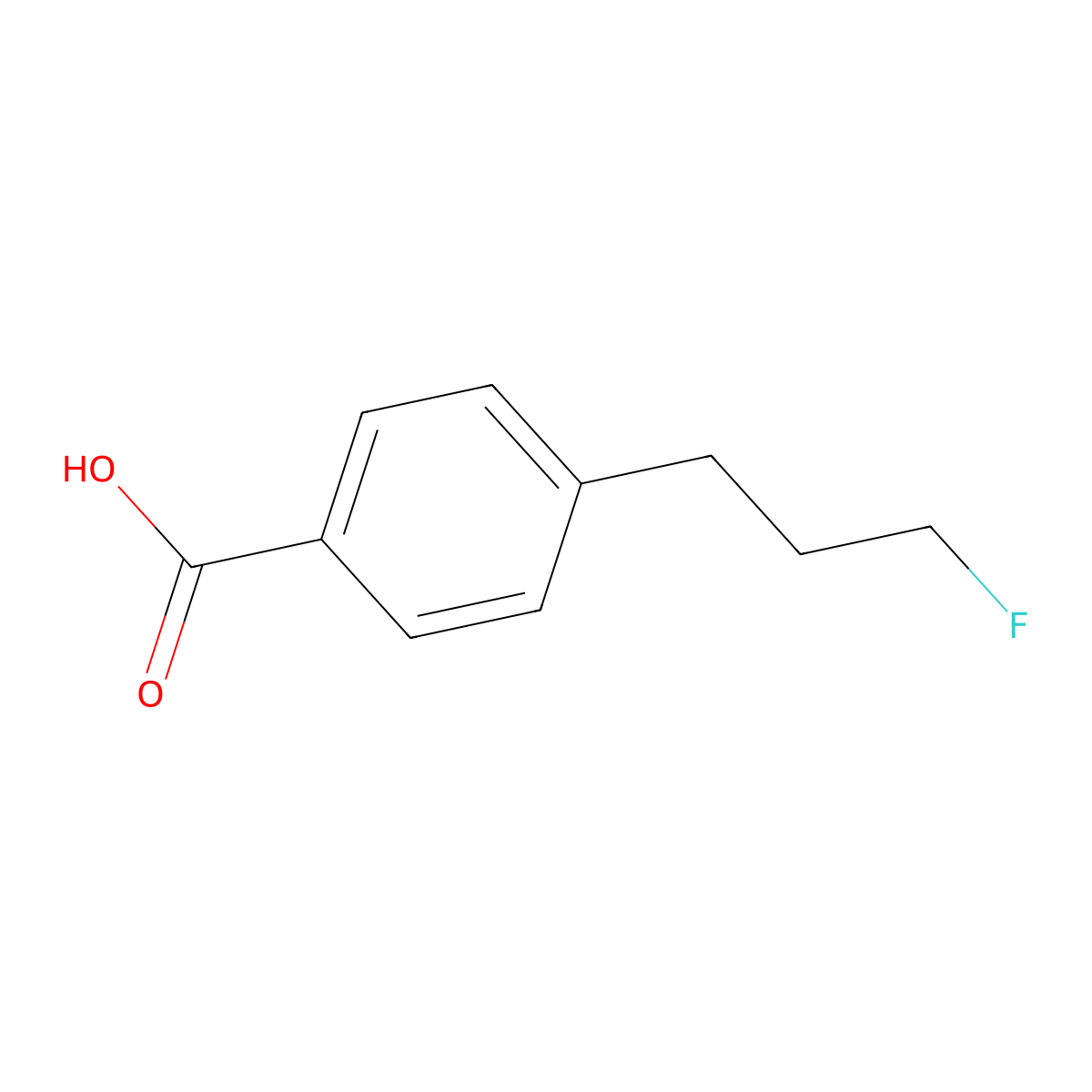 4-(3-Fluoropropyl)benzoic acid molecular structure, CAS 1357112-75-4