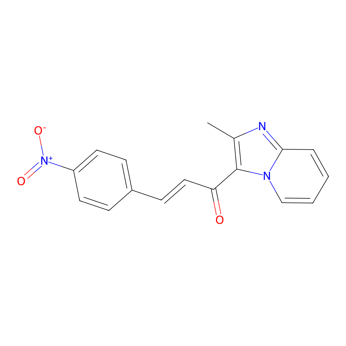 (E)-1-(2-methylimidazo[1,2-a]pyridin-3-yl)-3-(4-nitrophenyl)-2-propen-1-one molecular structure, CAS 1357155-88-4